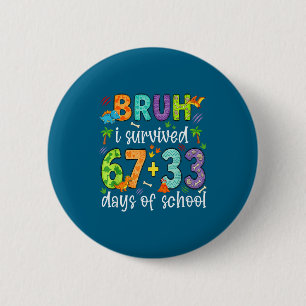 Badge Rond 5 Cm De Bruh a survécu 67 33 jours