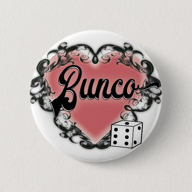 Badge Rond 5 Cm de bunco de filles de nuit bouton de tatouage de (Devant)