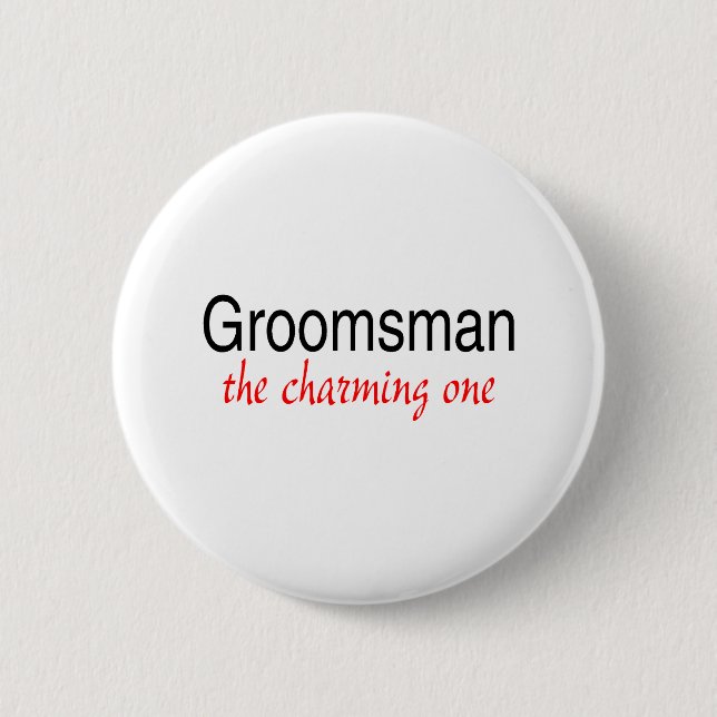 Badge Rond 5 Cm De charme (Groomsman) (Devant)