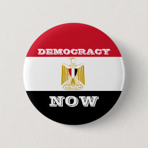 Badge Rond 5 Cm De démocratie bouton rond maintenant - drapeau de
