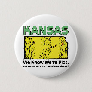 Badge Rond 5 Cm ~ de devise du Kansas KS que nous connaissons que