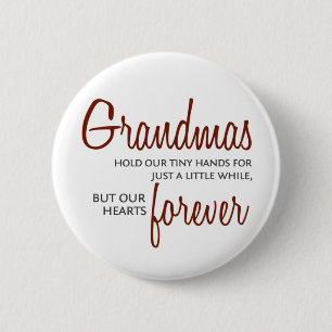 Badge Rond 5 Cm De grand-mamans rouge pour toujours