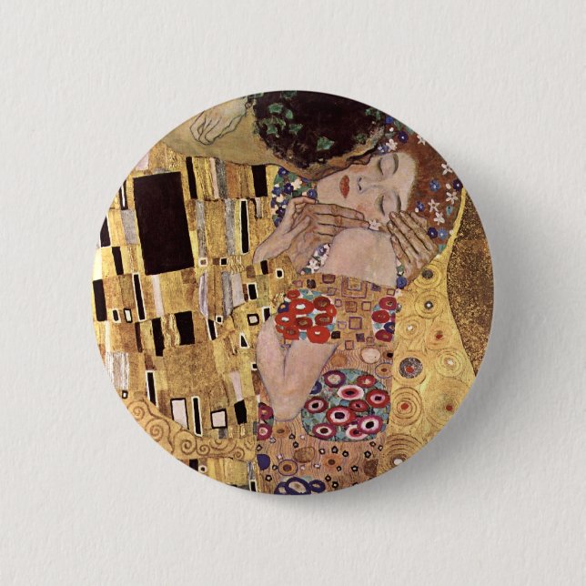 Badge Rond 5 Cm ~ de Gustav Klimt le baiser (Devant)