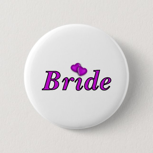 Badge Rond 5 Cm De jeune mariée amour simplement (Devant)