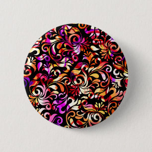 Badge Rond 5 Cm De jolis motifs floraux colorés