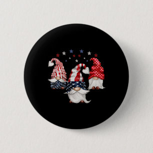 Badge Rond 5 Cm De Juillet Patriotique Gnomes Funny mignon América