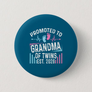 Badge Rond 5 Cm De jumeaux de grand-mère promus Est bébé