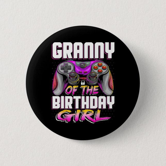 Badge Rond 5 Cm De La Gamer Girl Matching Jeu vidéo Anniversaire (Devant)