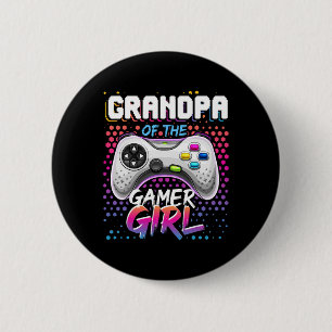 Badge Rond 5 Cm De La Gamer Girl Matching Jeu Vidéo Anniversaire G