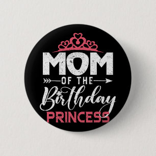 Badge Rond 5 Cm De L'Anniversaire Princesse Fille Fille Amusante B