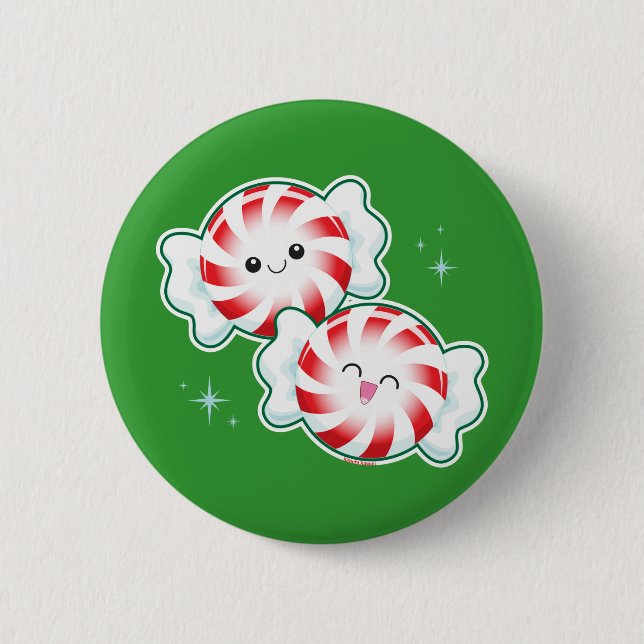 Badge Rond 5 Cm De menthe (Devant)
