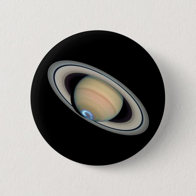 Badge Rond 5 Cm ~ de SATURN de PLANÈTE (système solaire) (Devant)