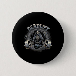 Badge Rond 5 Cm Deadlift Skeleton Cadeau Fitness Goth Tarot Card G