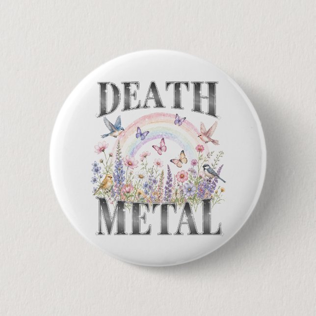 Badge Rond 5 Cm Death Metal (Devant)