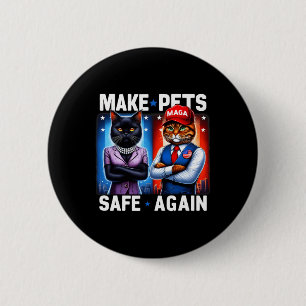 Badge Rond 5 Cm Débat Manger Les Chiens Chat Rendre Les Animaux Sé