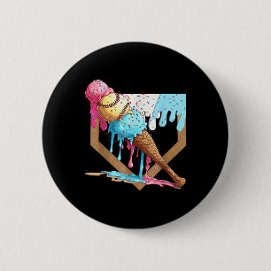 Badge Rond 5 Cm Débit De Baseball Pour Les Garçons Accueil Plate I