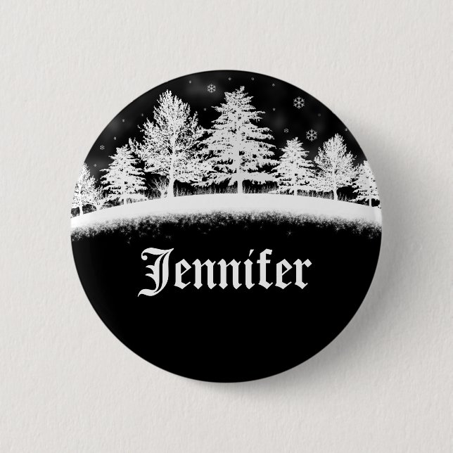 Badge Rond 5 Cm Décembre Société Nom du groupe Tags Noir (Devant)