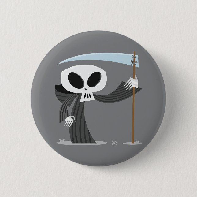 Badge Rond 5 Cm Décès - Bouton (Devant)