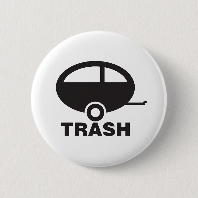 Badge Rond 5 Cm Déchets de remorque (Devant)