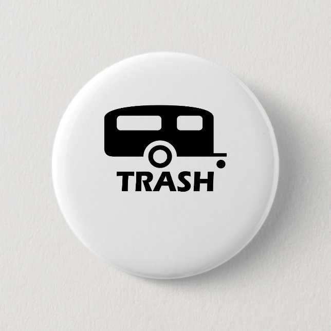 Badge Rond 5 Cm "Déchets de remorque " (Devant)