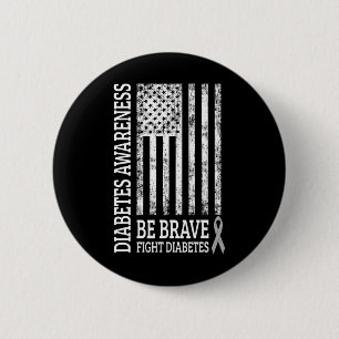 Badge Rond 5 Cm Déchets Vintages Usa Drapeau Sensibilisation au di