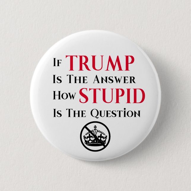 Badge Rond 5 Cm Déclaration de protestation anti-Trump sarcastique (Devant)