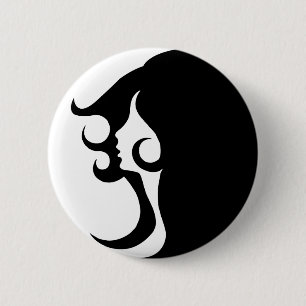 Badge Rond 5 Cm Deco mod woman