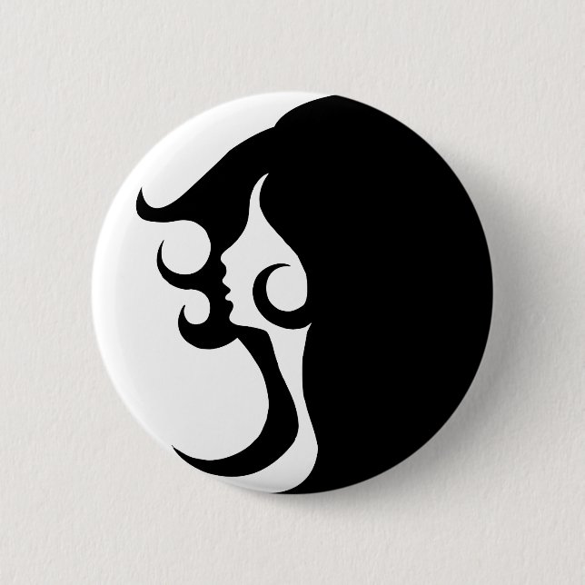 Badge Rond 5 Cm Deco mod woman (Devant)