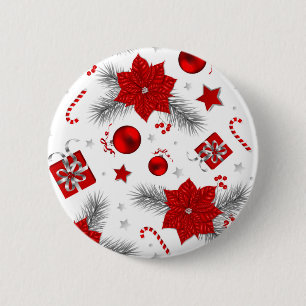 Badge Rond 5 Cm Décor de Noël motif