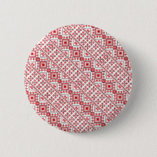 Badge Rond 5 Cm Décor rouge mignon motif