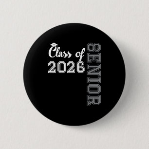 Badge Rond 5 Cm Décoration de fin d'études senior 2026 de la promo