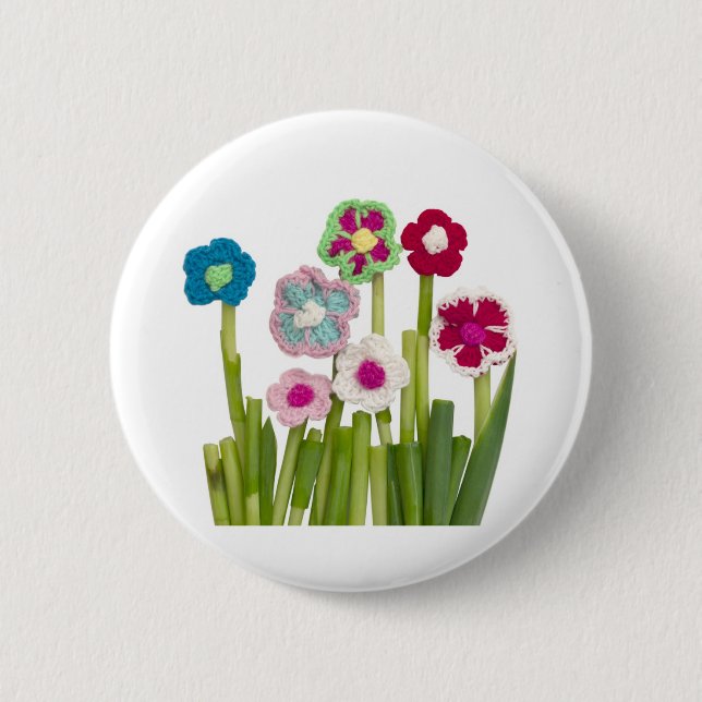 Badge Rond 5 Cm décoration florale (Devant)