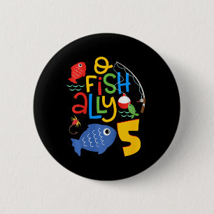 Badge Rond 5 Cm Décorations d'anniversaire pour enfants O-fish-all