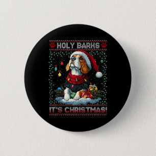 Badge Rond 5 Cm Décorations d'arbre de Noël beagle Amoureux des ch