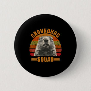Badge Rond 5 Cm Décorations de la Journée de la Marmotte 2025 Rétr