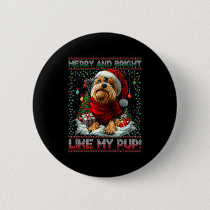 Badge Rond 5 Cm Décorations de sapin de Noël pour chien Terrier du