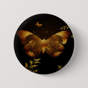 Badge Rond 5 Cm Découpe à papillon en fer