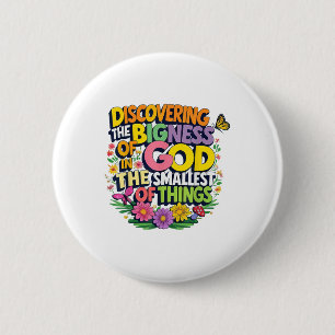 Badge Rond 5 Cm Découverte De La Grossesse De Dieu Magnifié Vbs 20