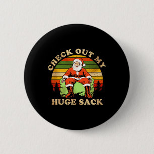 Badge Rond 5 Cm Découvrez My Huge Sack Vintage Père Noël Noël 2012