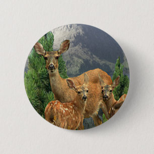 Badge Rond 5 Cm Deer Art