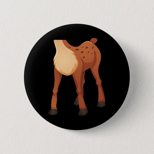 Badge Rond 5 Cm Deer Lazy sans tête do-it-yourself Costume d'Hallo (Devant)