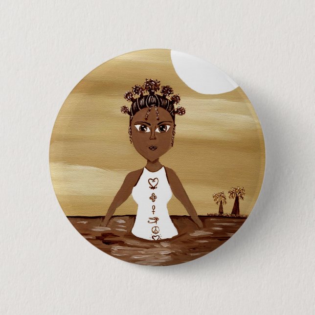 Badge Rond 5 Cm Déesse (Devant)