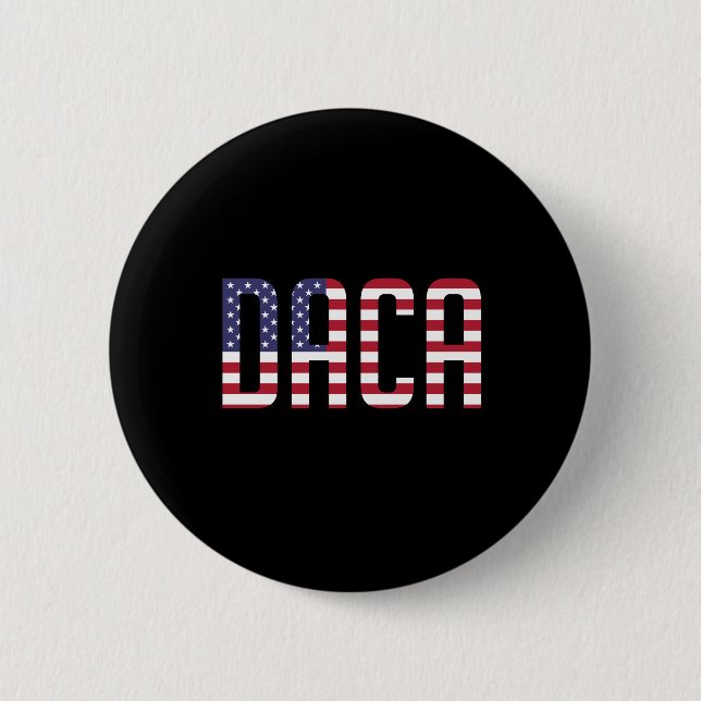 Badge Rond 5 Cm Defend DACA Dreamers Patriotic USA (Devant)