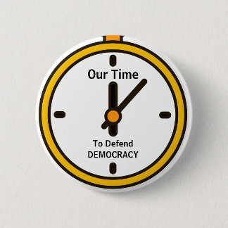 Badge Rond 5 Cm Defend Democracy Button
