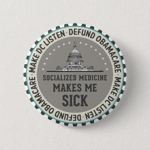 Badge Rond 5 Cm Défendre Obamacare