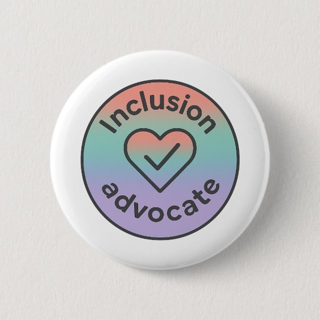 Badge Rond 5 Cm Défenseur de l'inclusion (Devant)