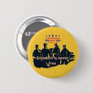 Badge Rond 5 Cm Défenseurs de la liberté orange clair