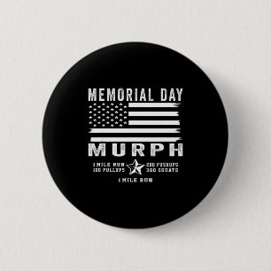 Badge Rond 5 Cm Défi Murph jour férié de la mémoire salle de sport