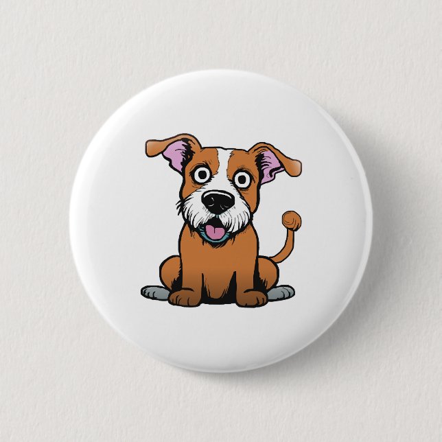 Badge Rond 5 Cm Défilé de toutou heureux (Devant)