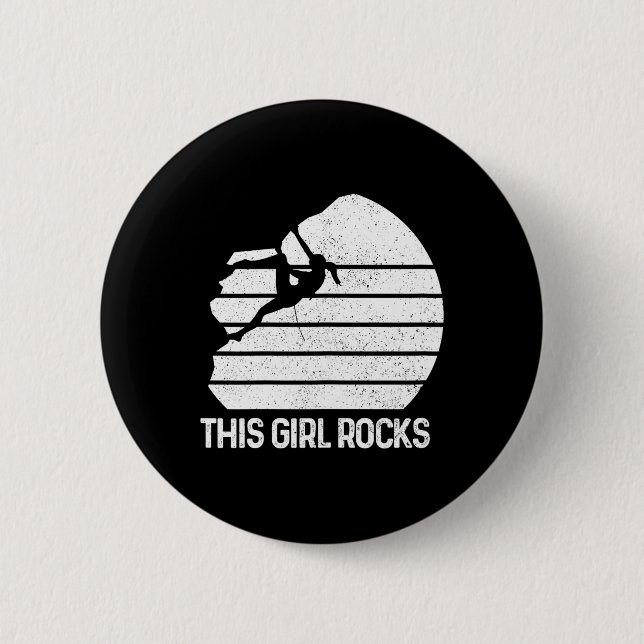 Badge Rond 5 Cm Définition de fille d'escalade Climber Bouldering  (Devant)